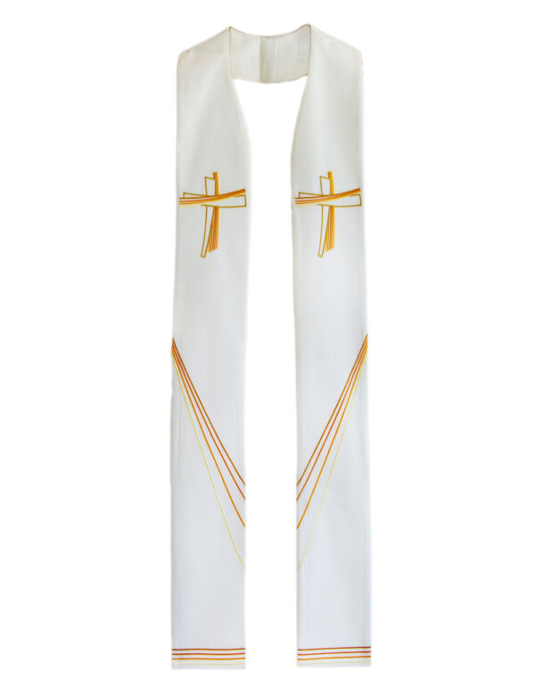 Stole With Crosses In Golden Tones
