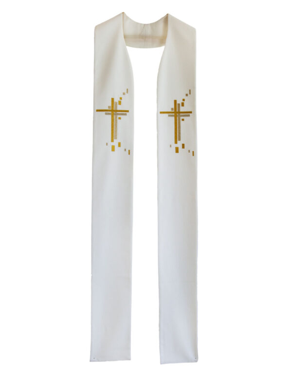 Estola Com Cruzes Douradas