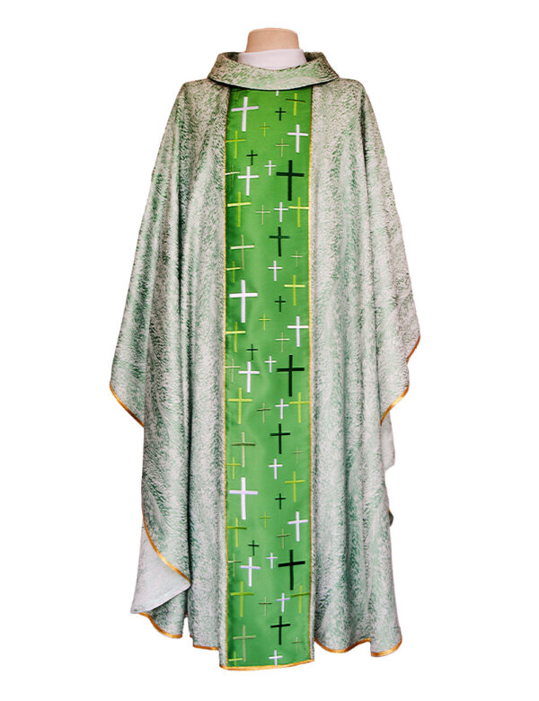 Green Parament With Crosses