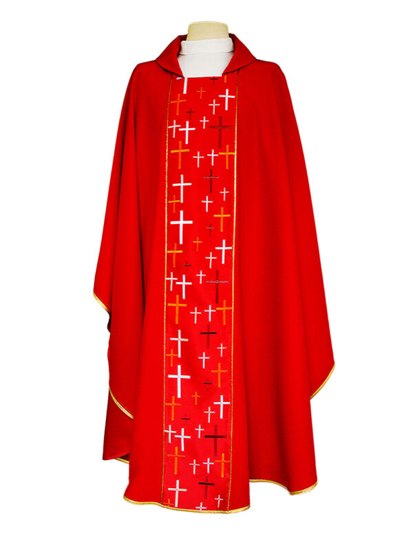 Red Vestment With Crosses