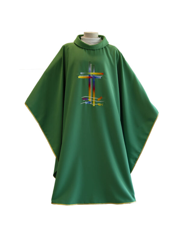 Green Vestment With Colored Cross