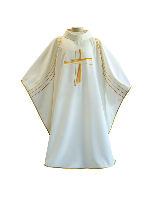 Pearl Vestment With Golden Cross