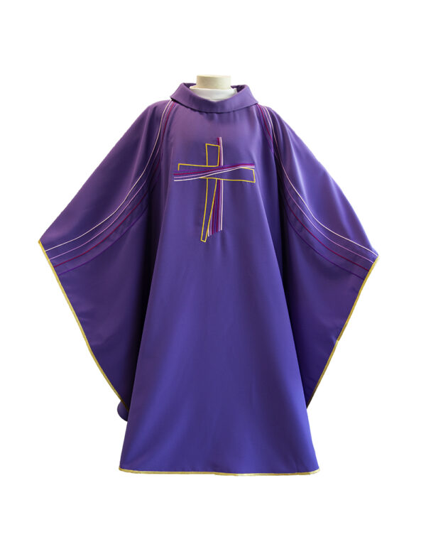 Vestment With Purple And Gold Cross
