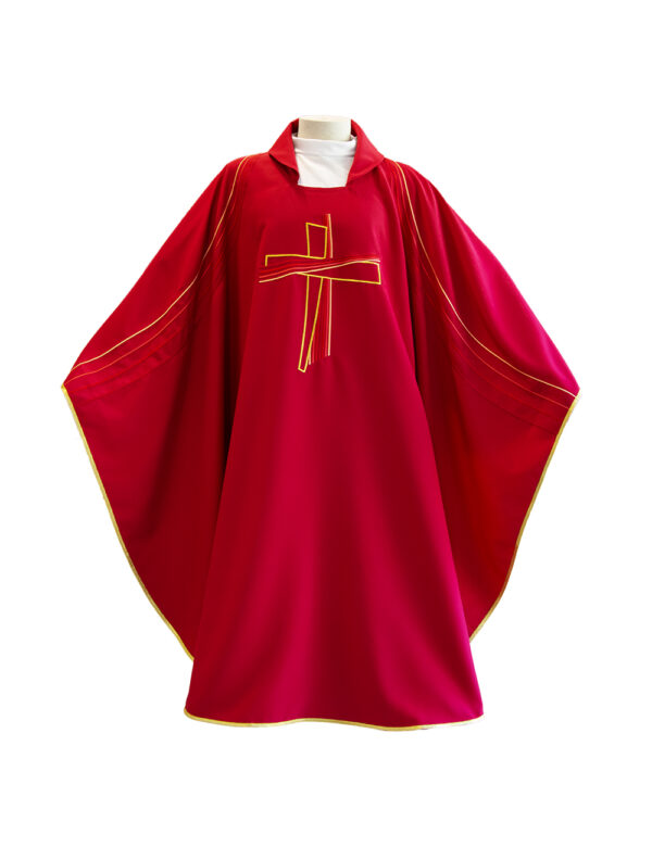 Red Vestment With Golden Cross