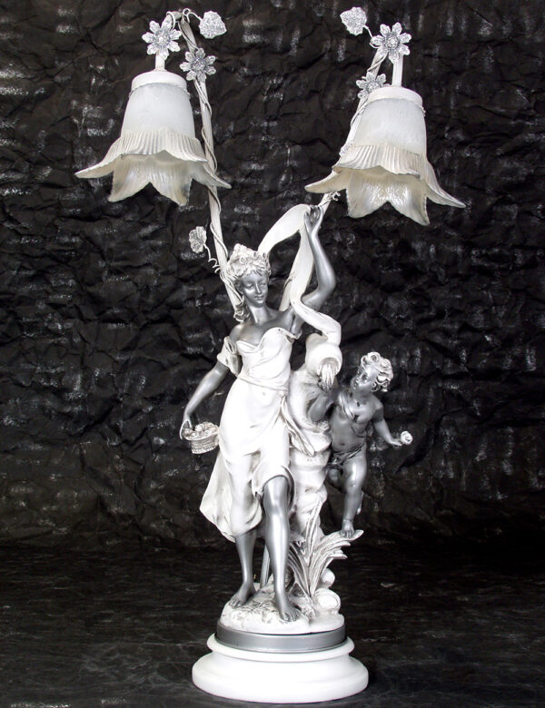 Angel Lady Lamp With Tulips