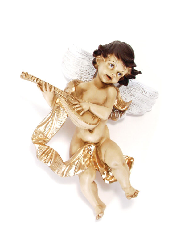 Anjo De Parede Com Harpa