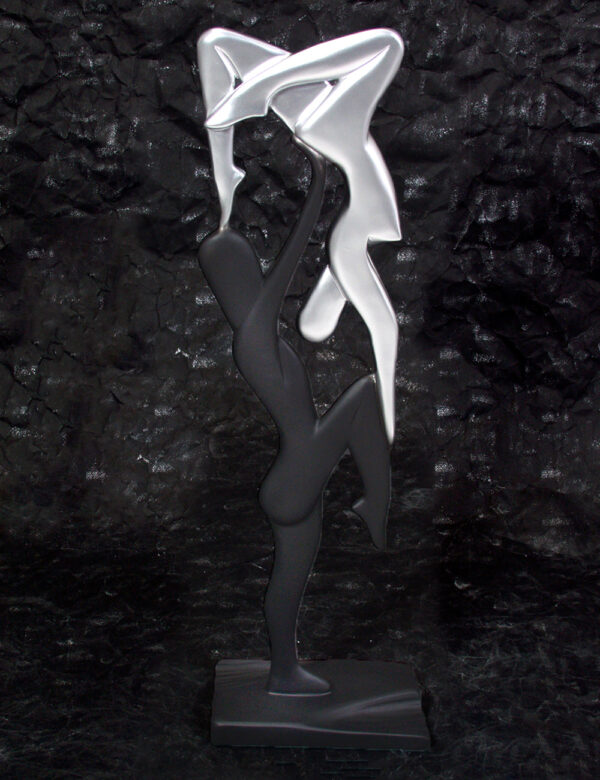 Black And Silver Piece With Figures