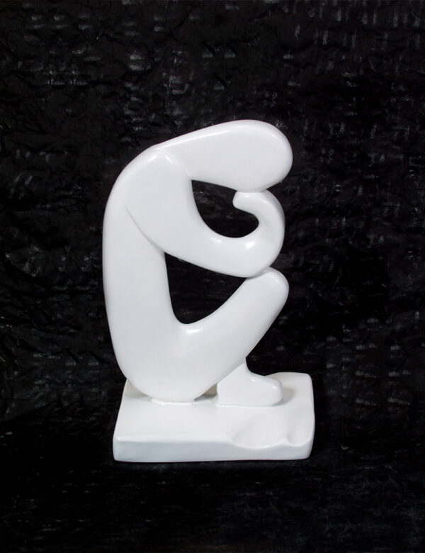 Round White Abstract Piece