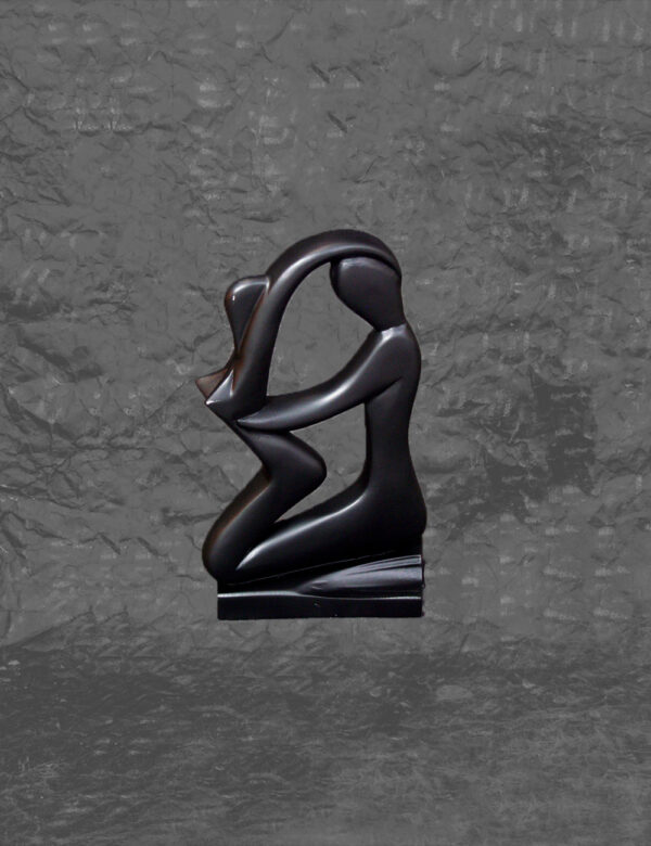 Black Abstract Piece With Two Figures
