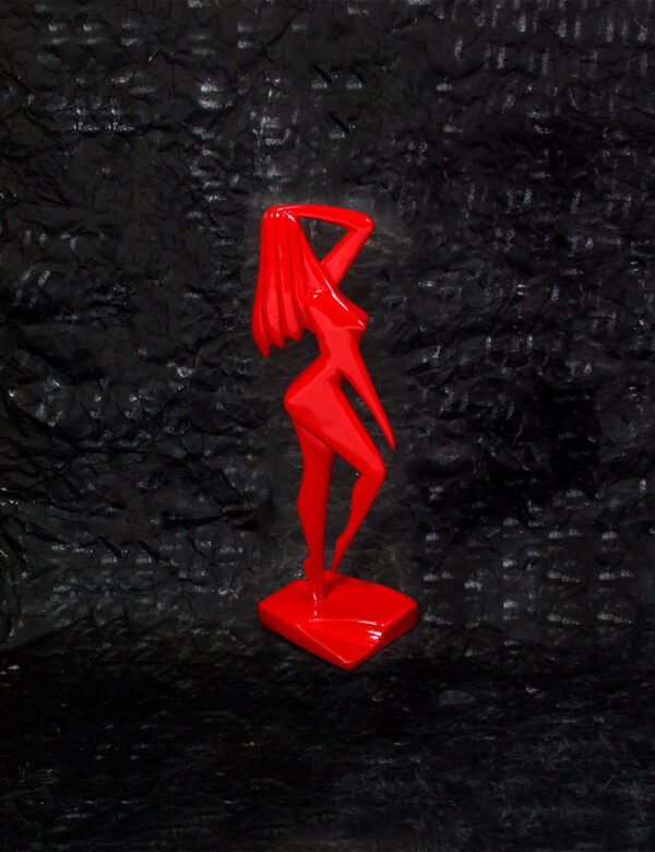 Feminine Red Abstract Piece