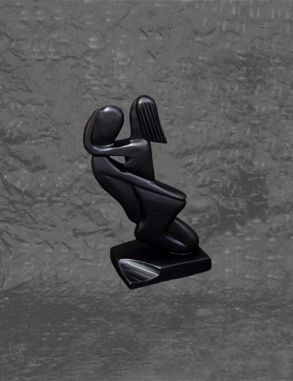 Black Abstract Piece Of Two Figures