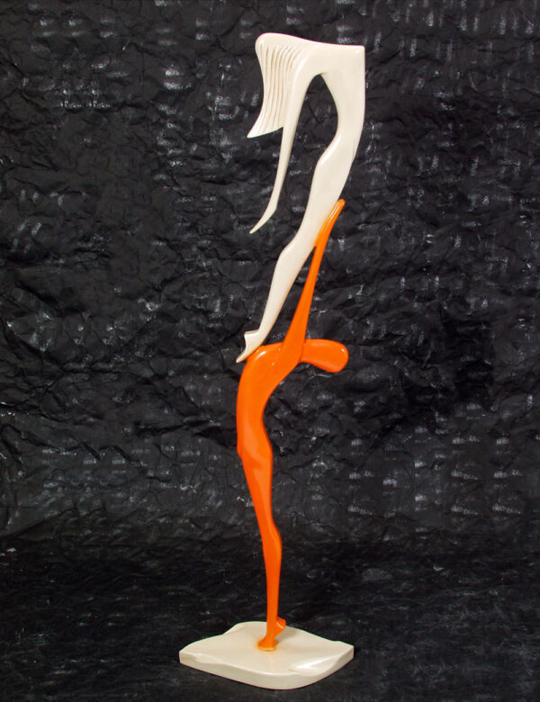 White And Orange Abstract Piece