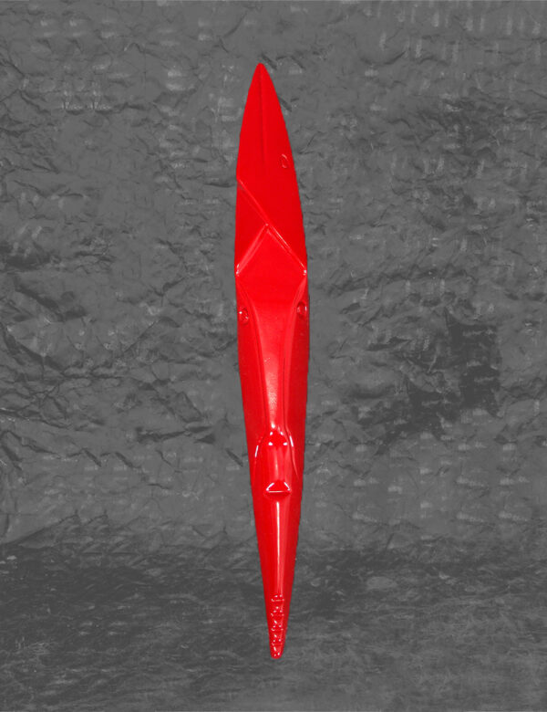 Elongated Red Abstract Piece