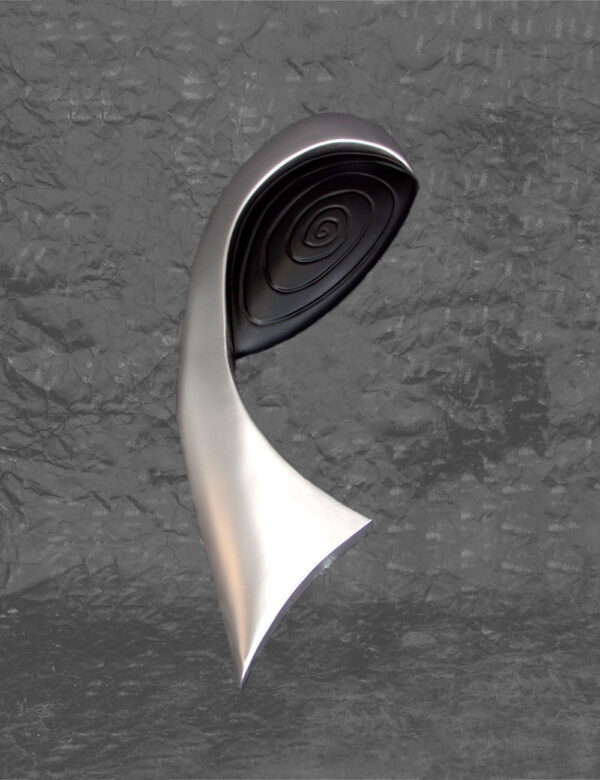 Silver Abstract Piece With Spiral