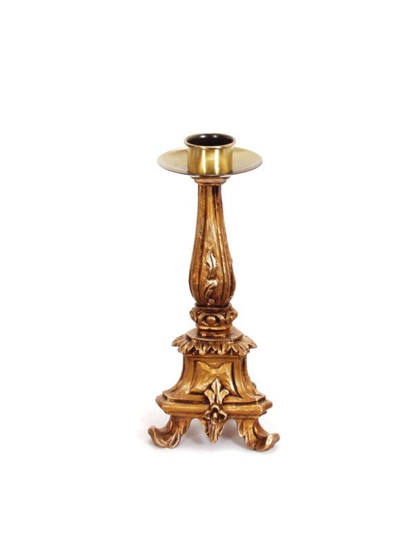 Castiçal Com Base Ornamentada
