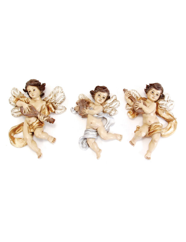 Collection Of 3 Angels With Instruments