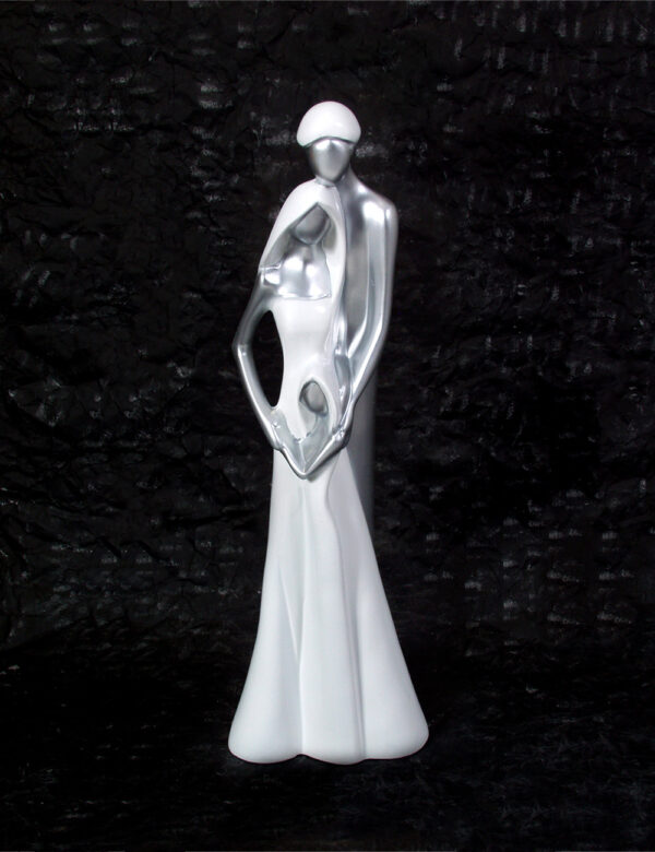 White And Silver Abstract Family
