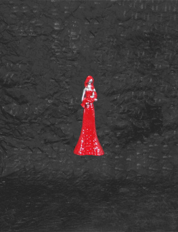 Red Mother And Baby Figurine