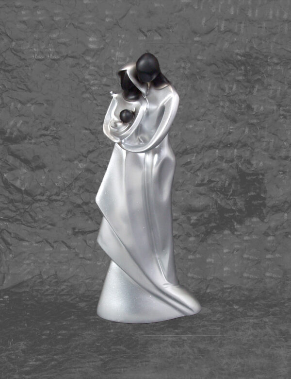 Silver And Black Abstract Family