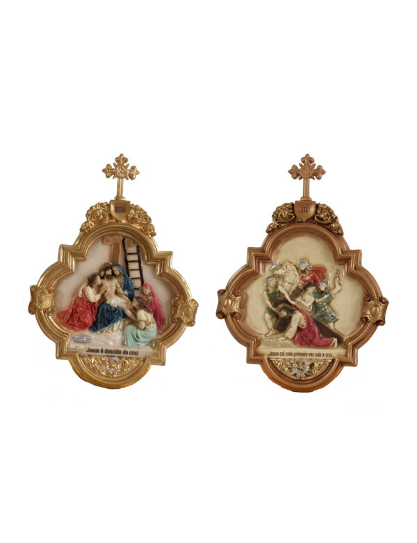 Golden Frame Stations Of The Cross
