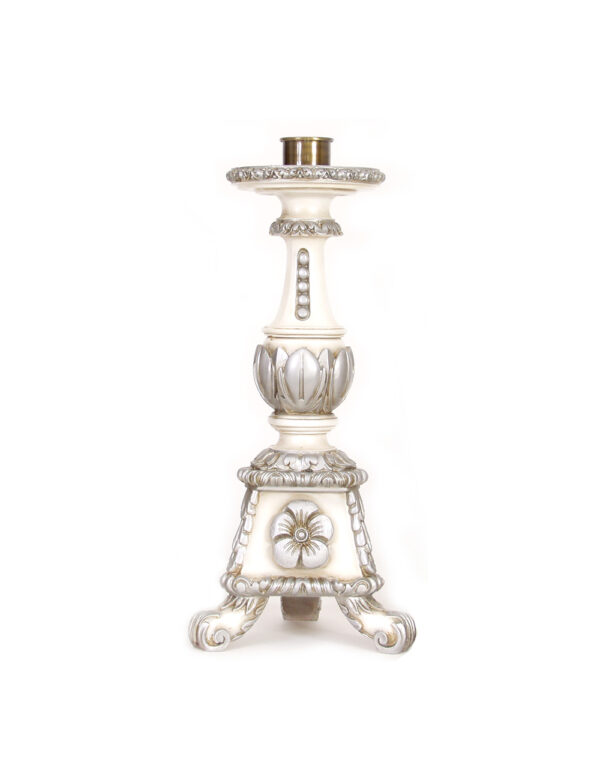 White And Silver Candlestick (50cm)